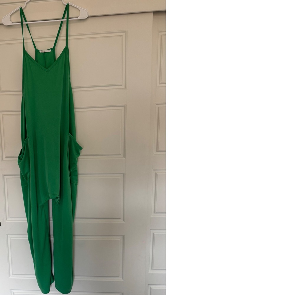 Ces Femme sz L Womens Modal Green Slouchy Jumpsuit Romper Laggen Boho Festival - Picture 2 of 7